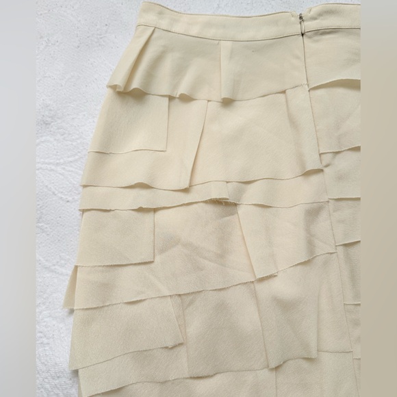 Forever 21 Cream Ruffle Mini Skirt Size L Y2K - Picture 12 of 15